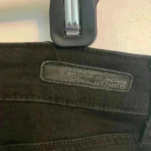 Articles of Society Black jeans Sarah Cut Off Hem Athens Destroyed Skinny sz 30 - Picture 11 of 11